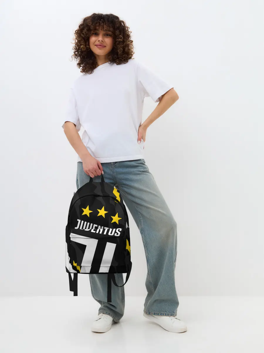 Рюкзак джинсовый / JUVENTUS / ЮВЕНТУС / ПОРЕЗЫ