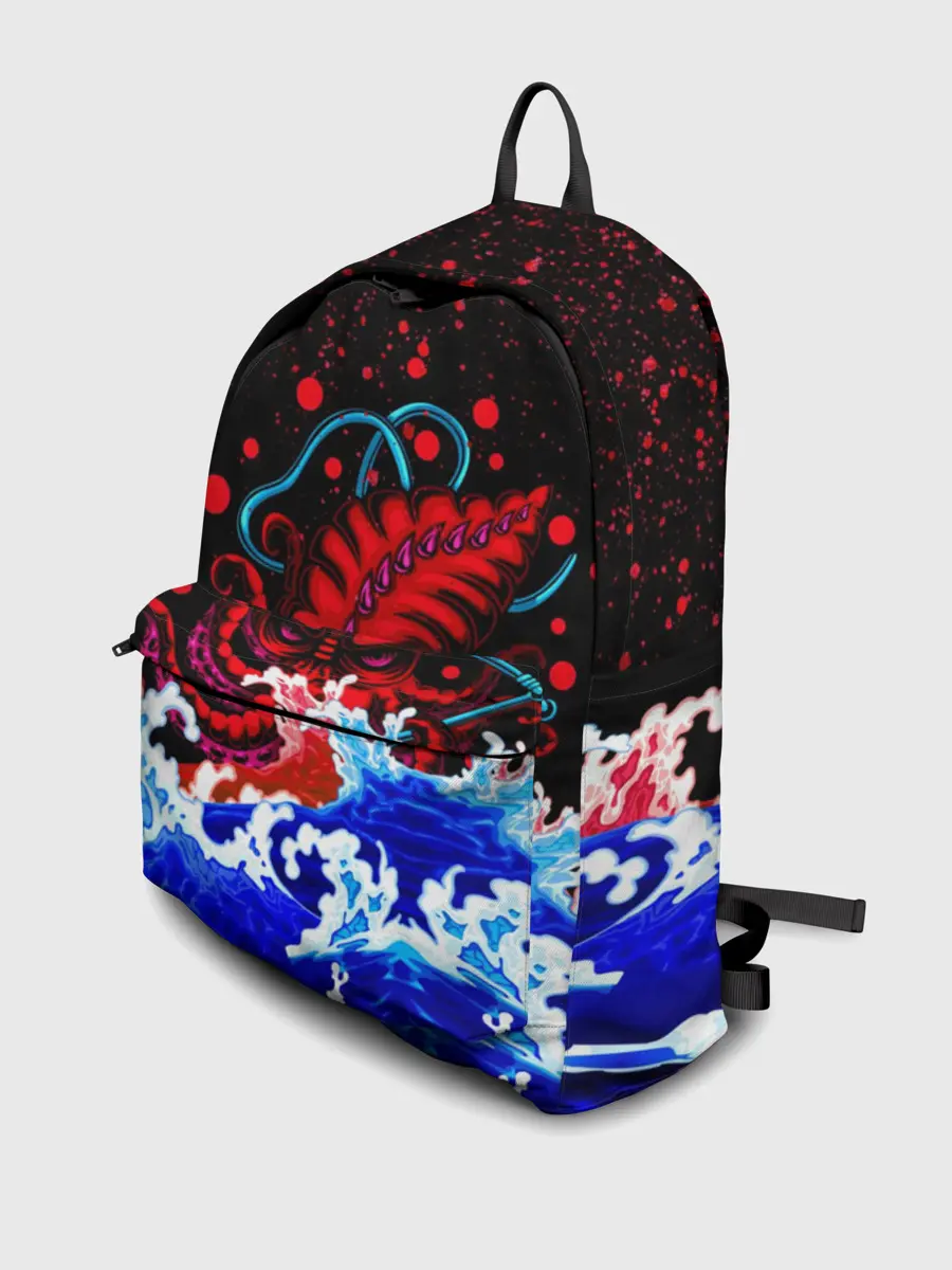 Рюкзак джинсовый / Кровавый Кракен Монстр