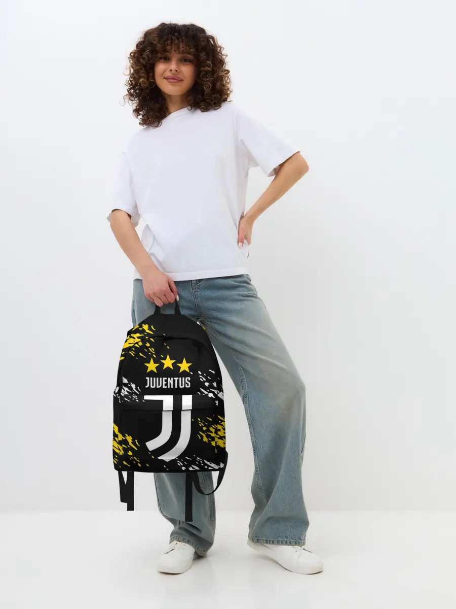 Рюкзак джинсовый / JUVENTUS / ЮВЕНТУС / КРАСКА