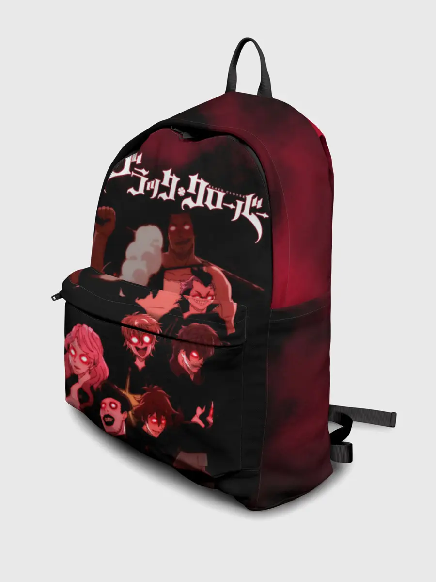 Рюкзак джинсовый / Черные быки демонические глаза