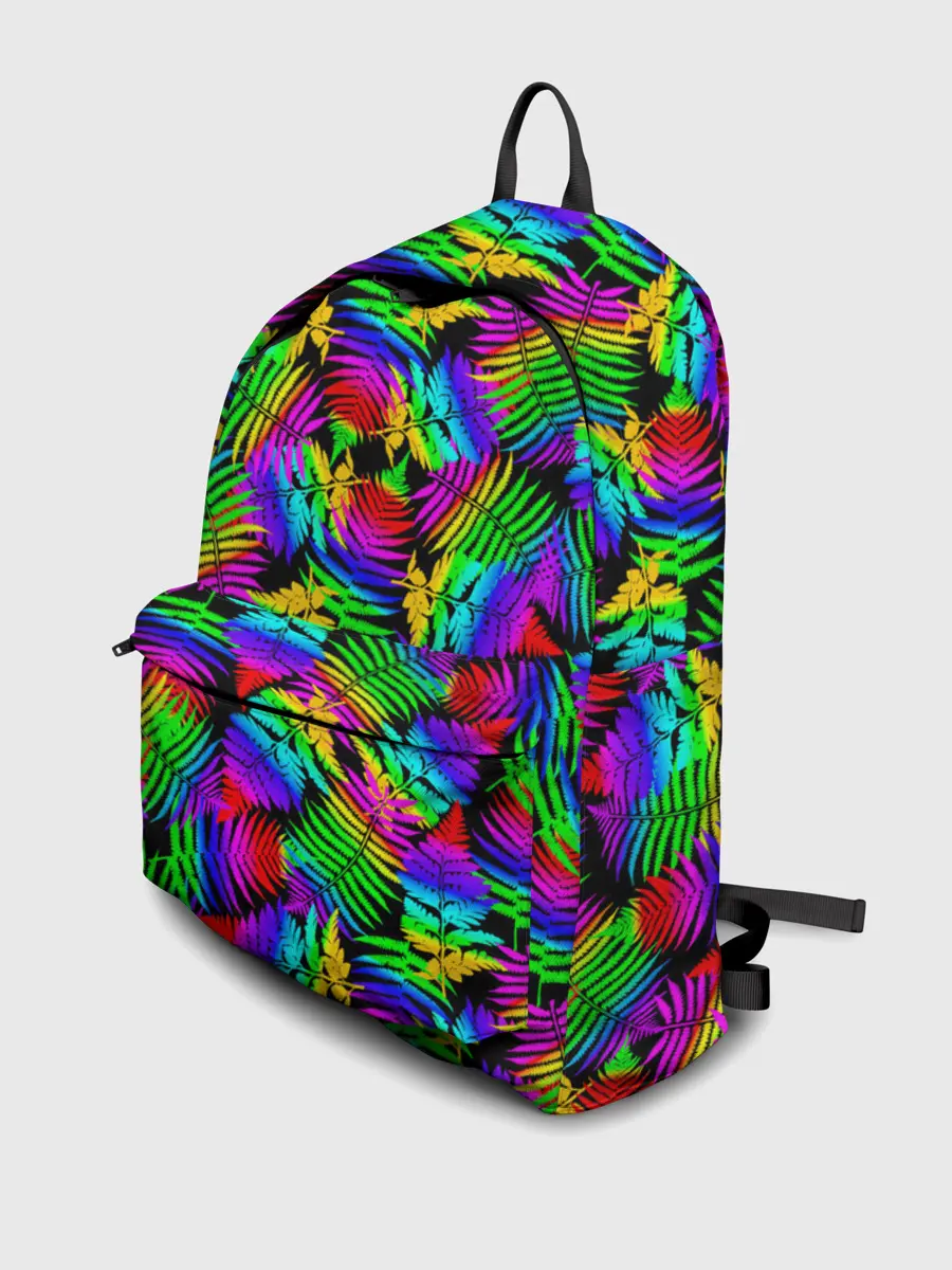 Рюкзак джинсовый / Неоновый папоротник