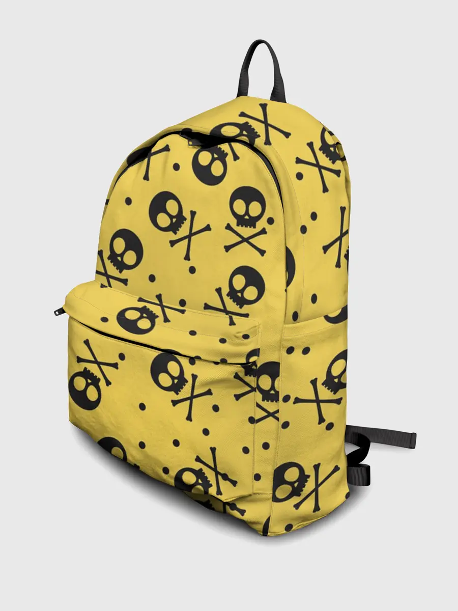 Рюкзак джинсовый / Череповый фон | Черепа