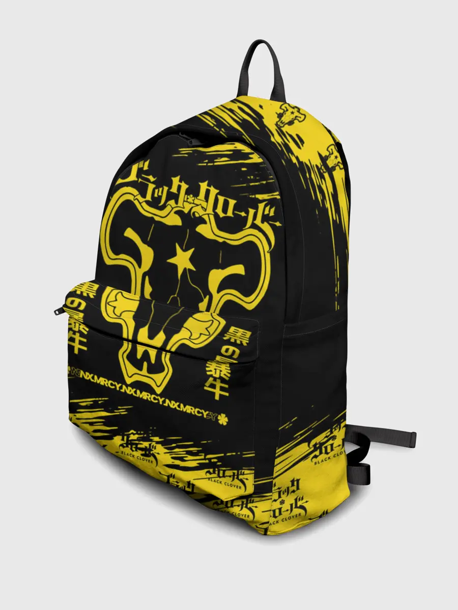 Рюкзак джинсовый / Черные быки Чёрный клевер