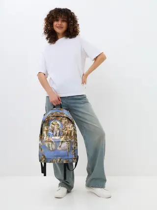 Рюкзак джинсовый / Микеланджело страшный суд