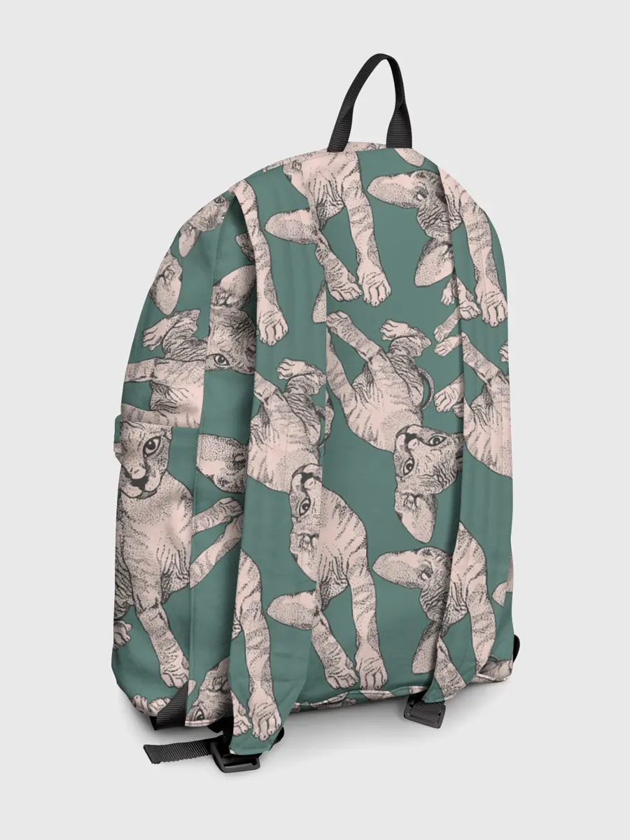 Рюкзак джинсовый / Котёнок сфинкса