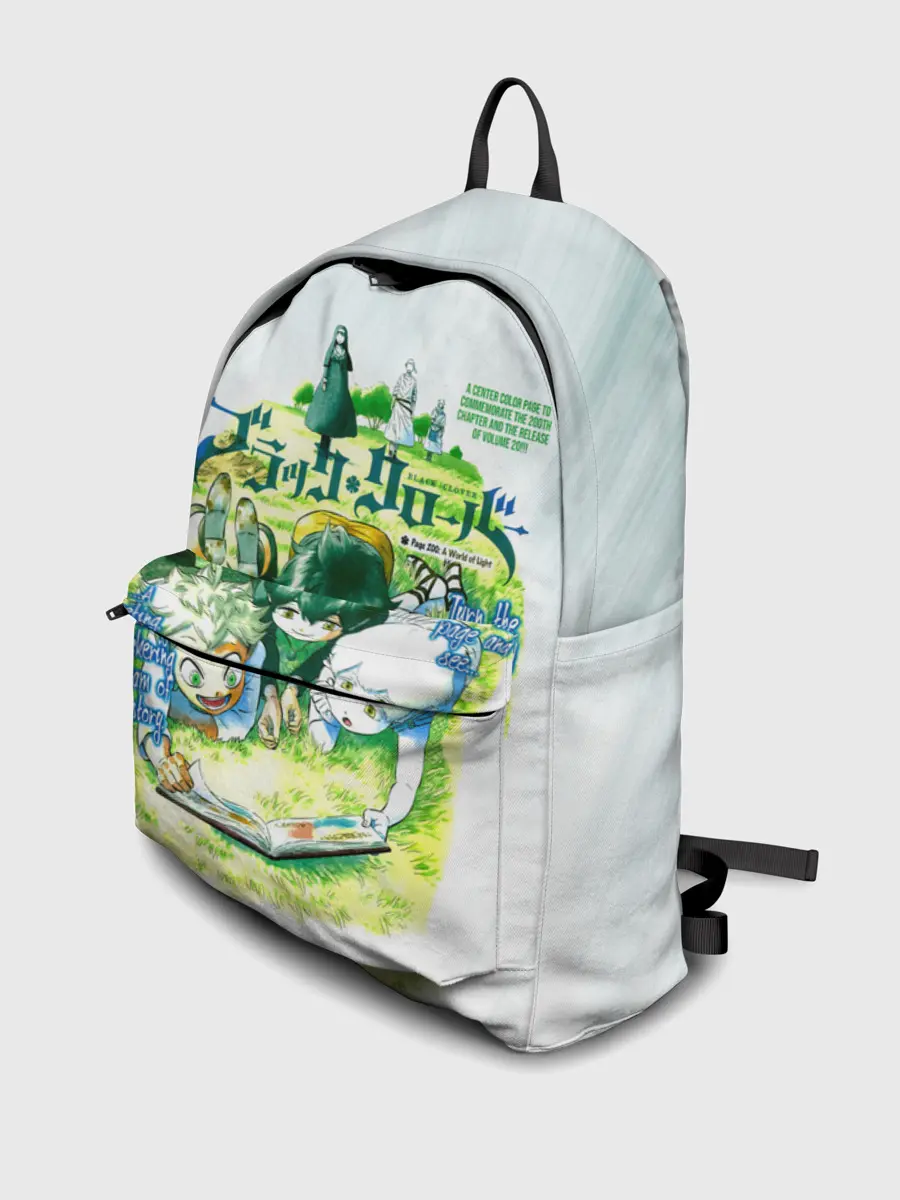 Рюкзак джинсовый / Аста и Юно малыши Чёрный клевер