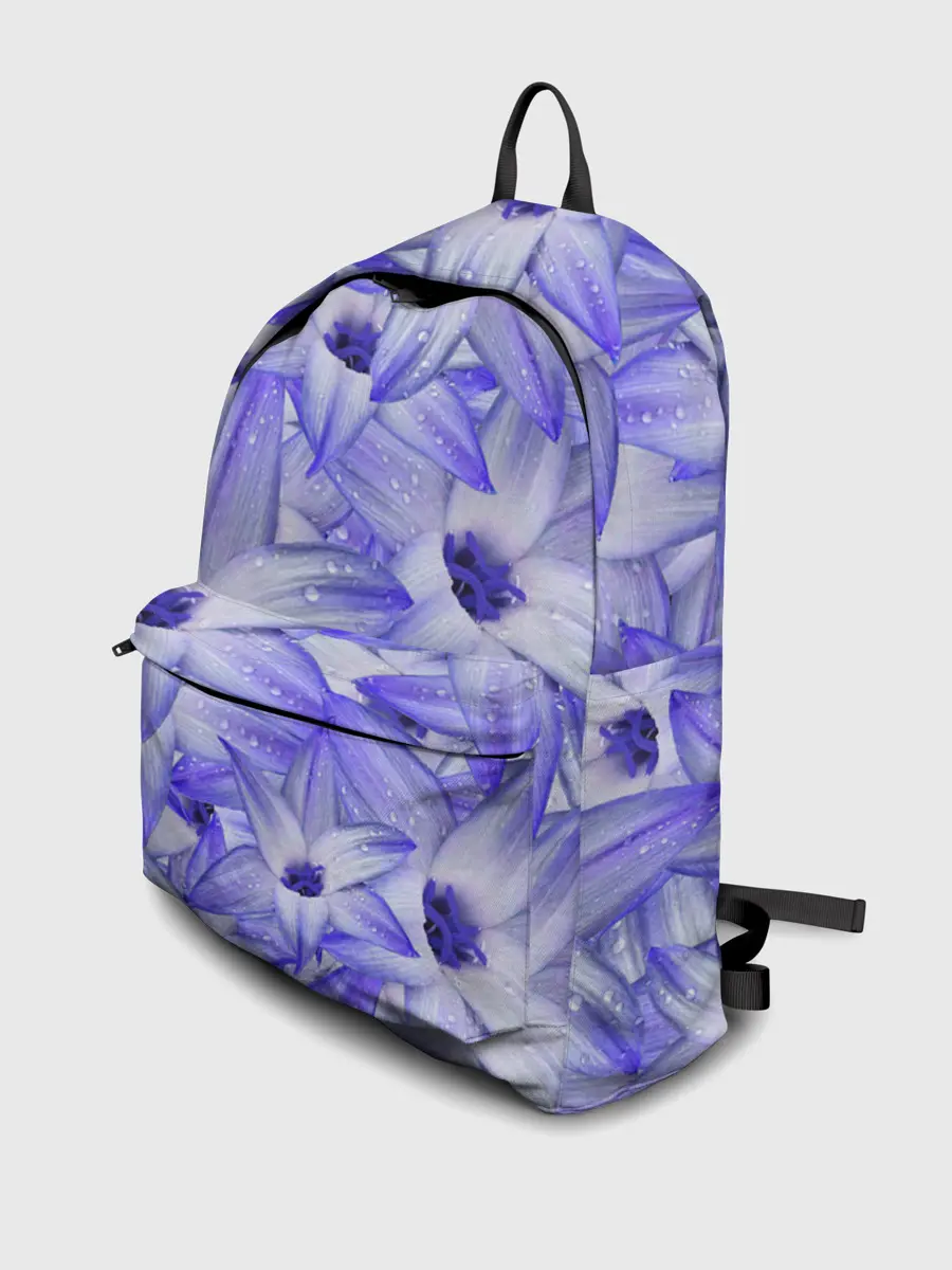 Рюкзак джинсовый / Синие Цветы