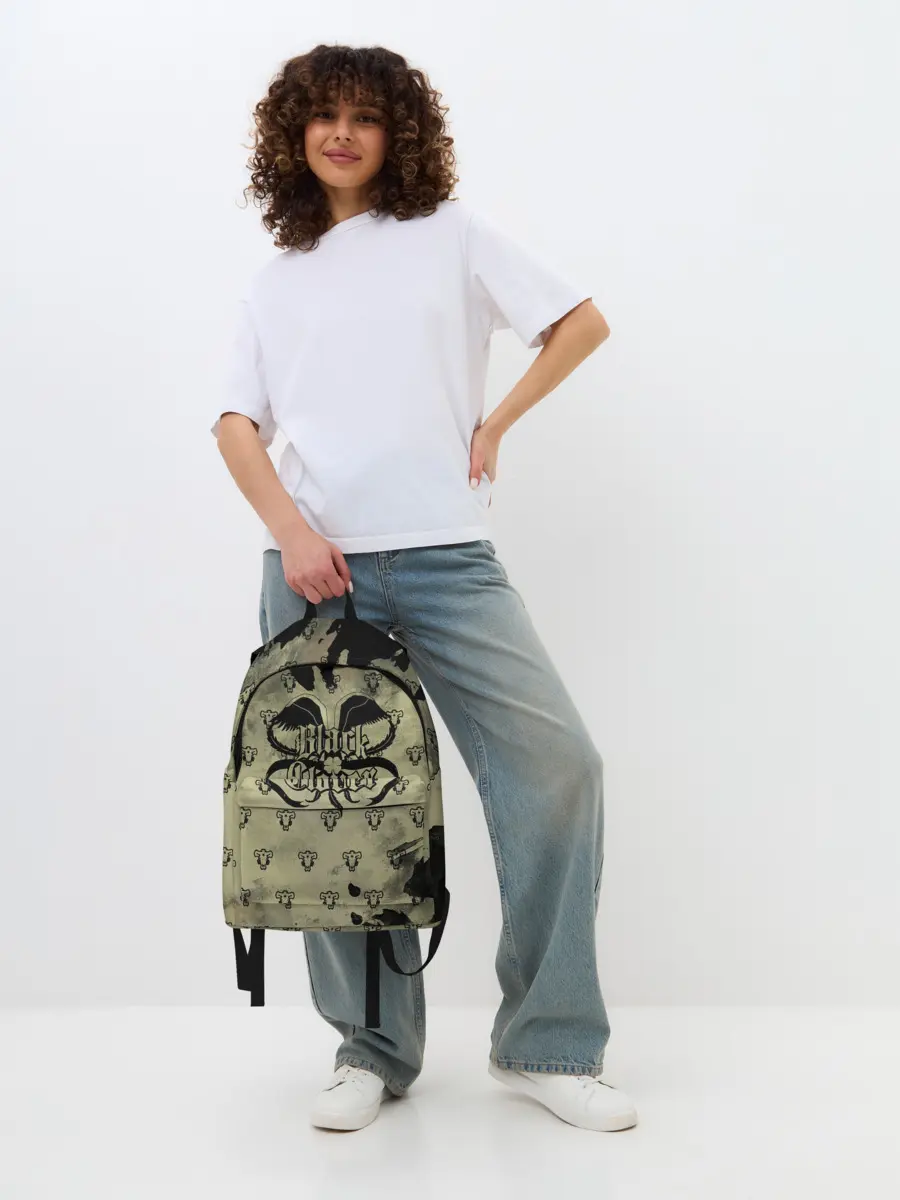 Рюкзак джинсовый / Чёрный клевер Черные быки