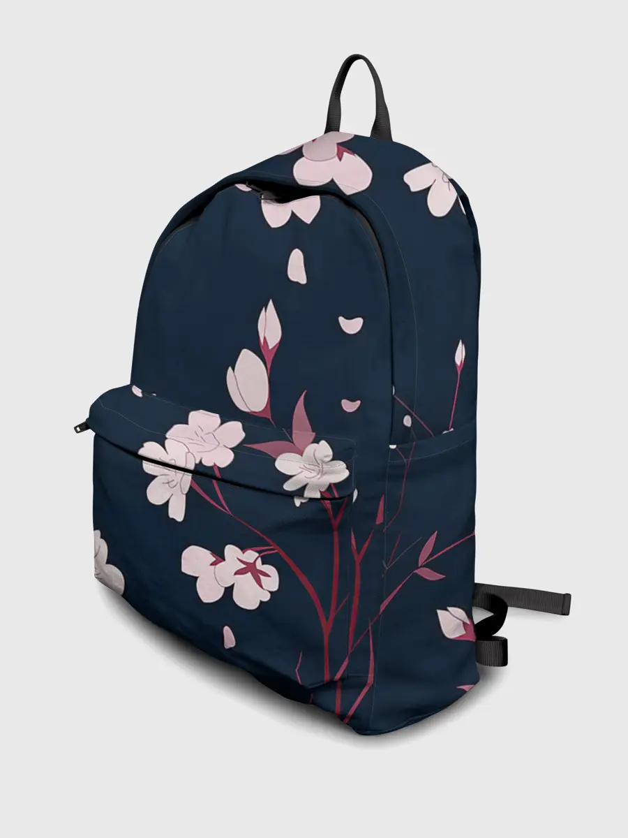 Рюкзак джинсовый / Веточки сакуры