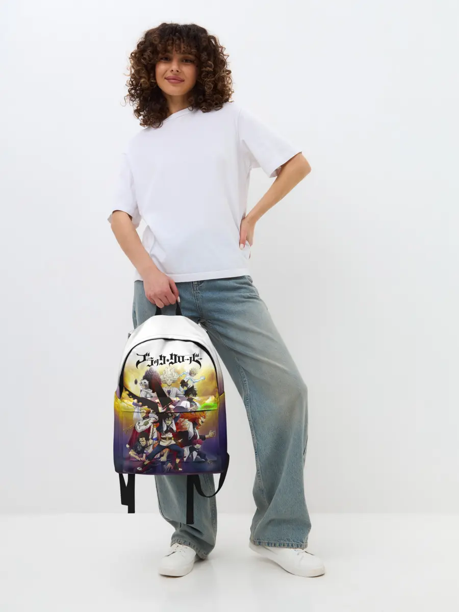 Рюкзак джинсовый / Чёрный клевер персонажи