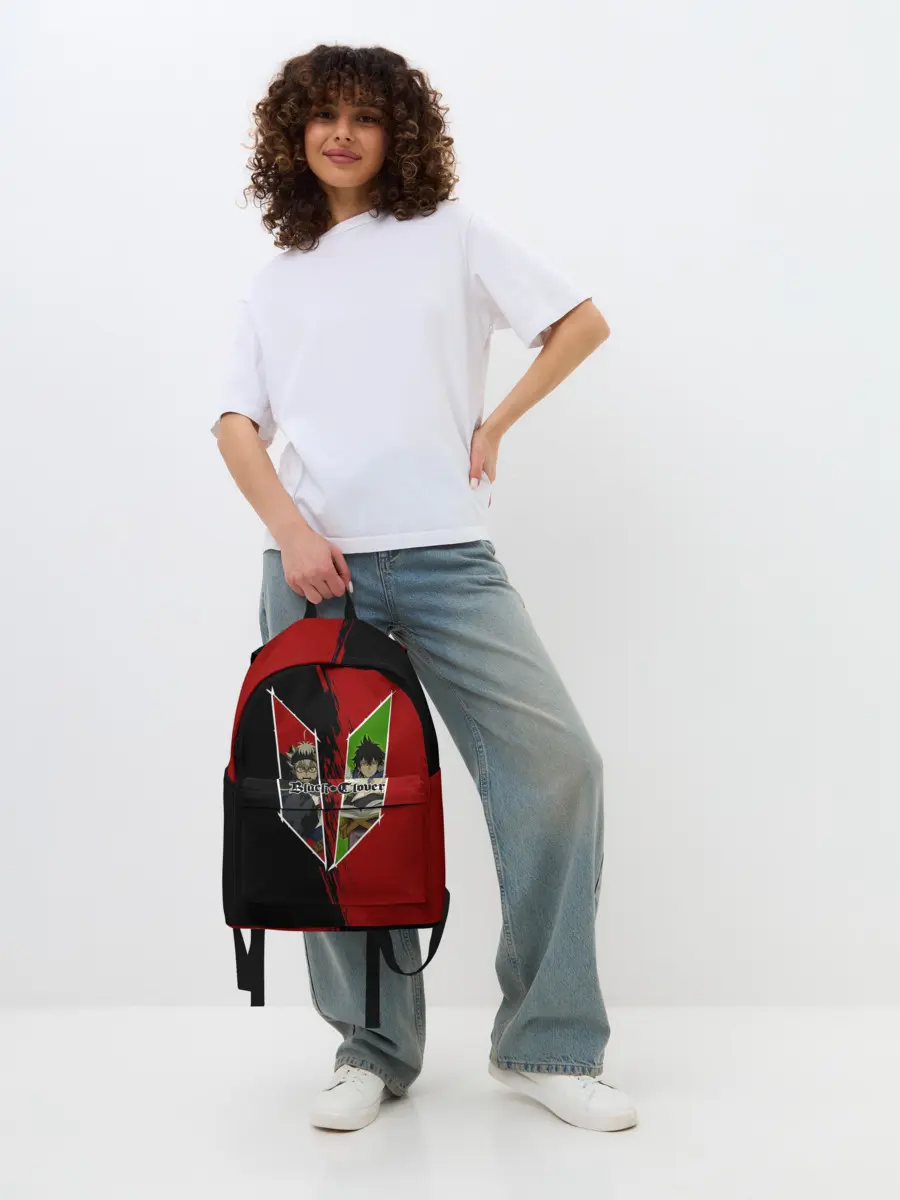 Рюкзак джинсовый / Аста | Юно Чёрный клевер