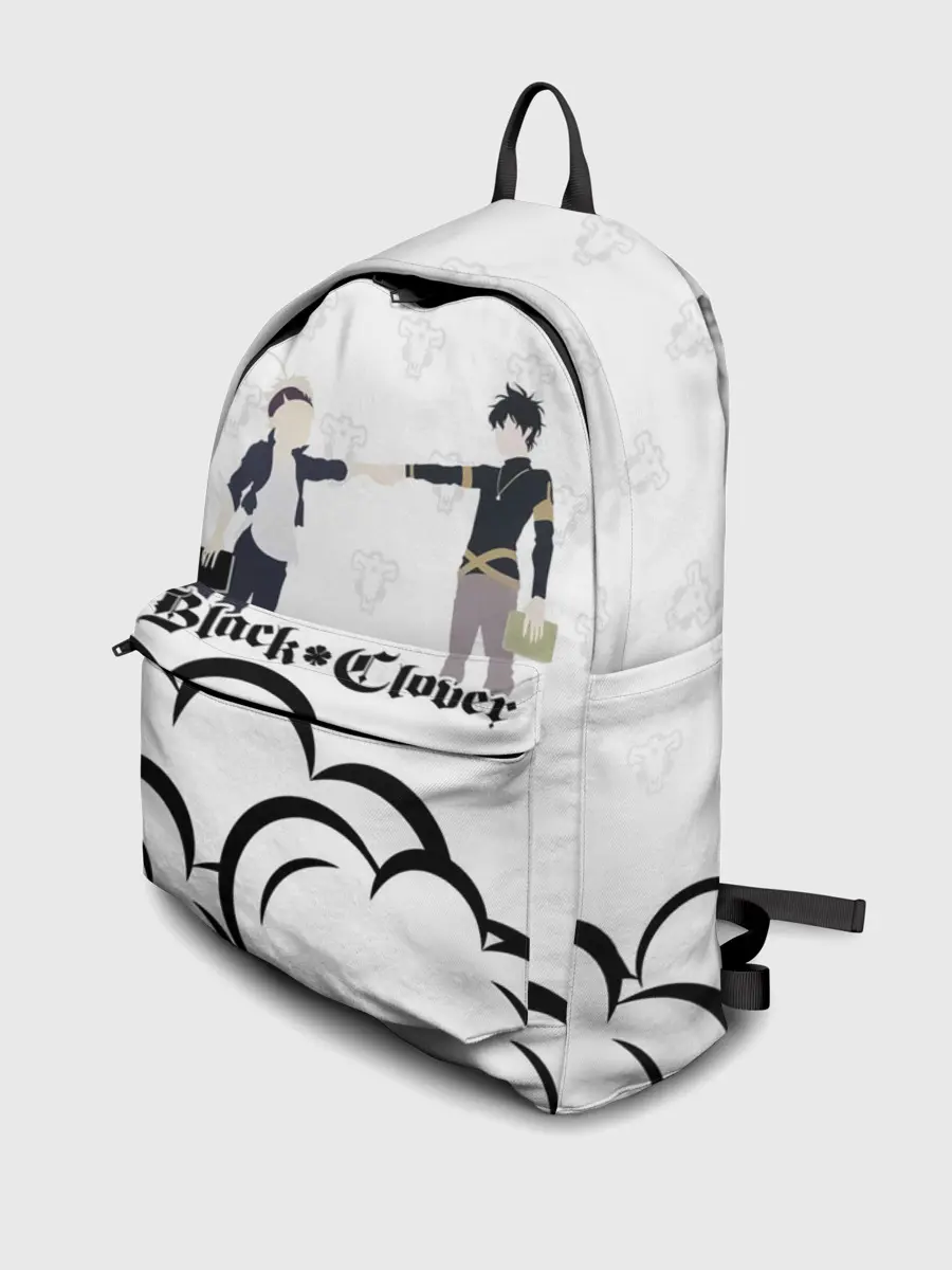 Рюкзак джинсовый / Чёрный клевер Аста и Юно