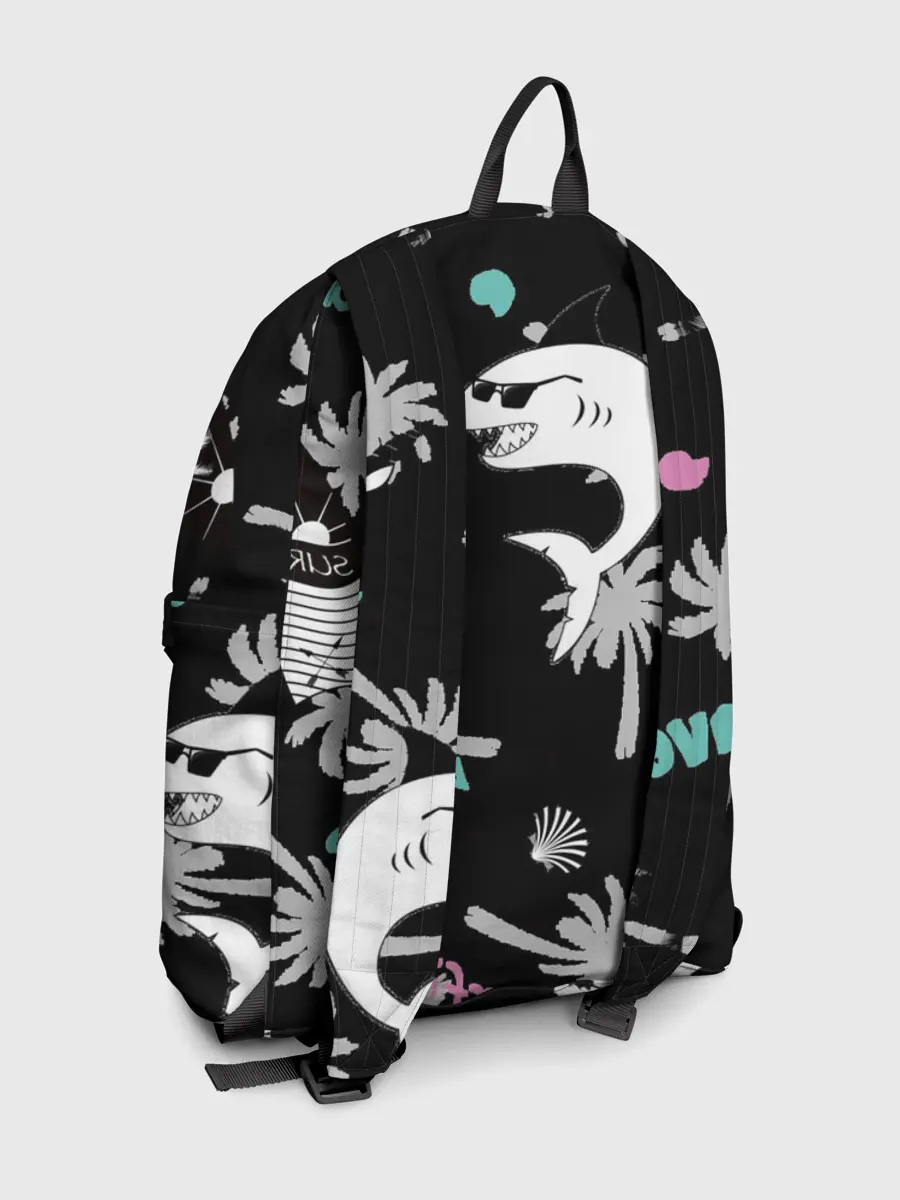 Рюкзак джинсовый / Акула и серфинг