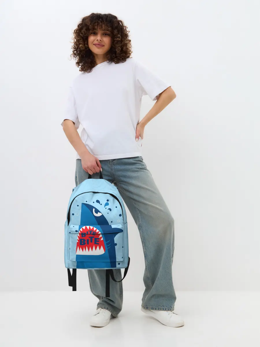 Рюкзак джинсовый / Акула bite