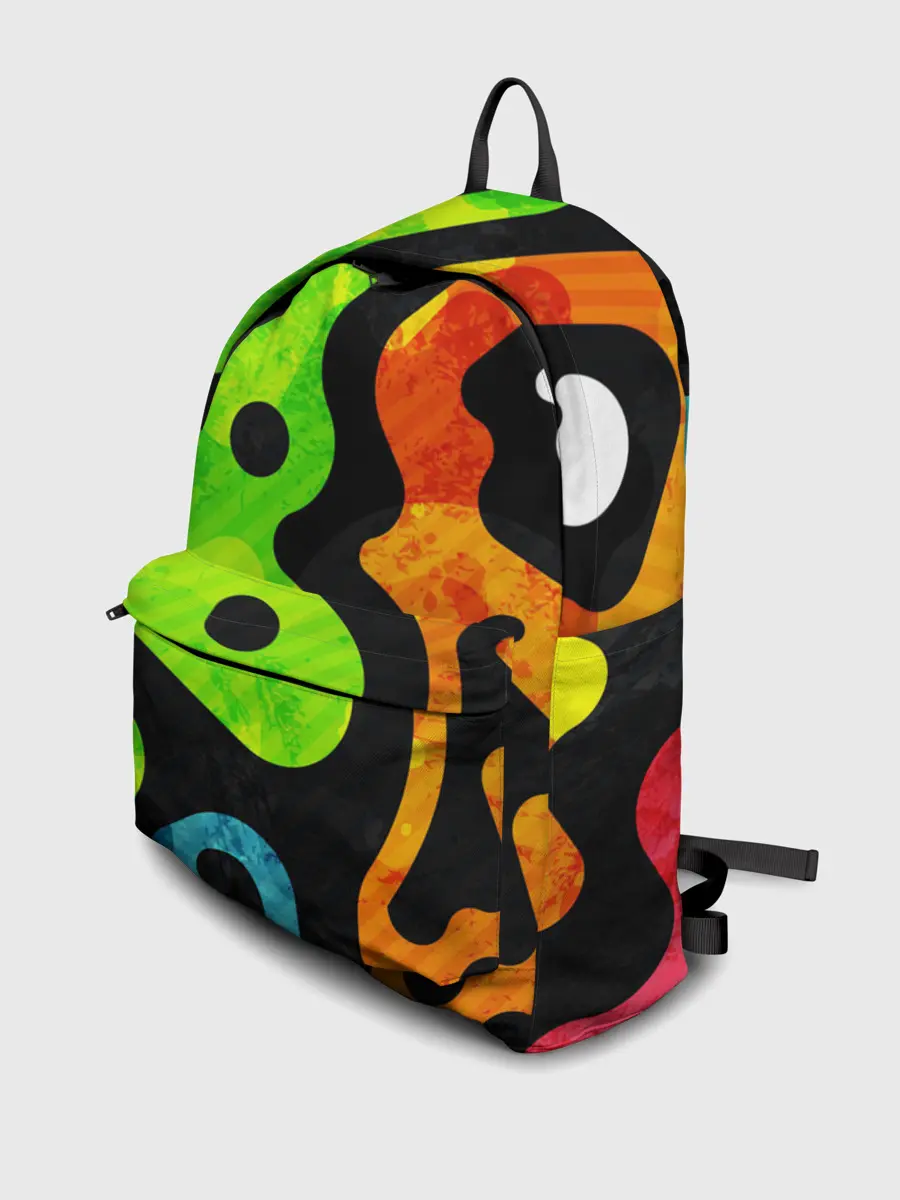 Рюкзак джинсовый / Разноцветные Кляксы Фигуры