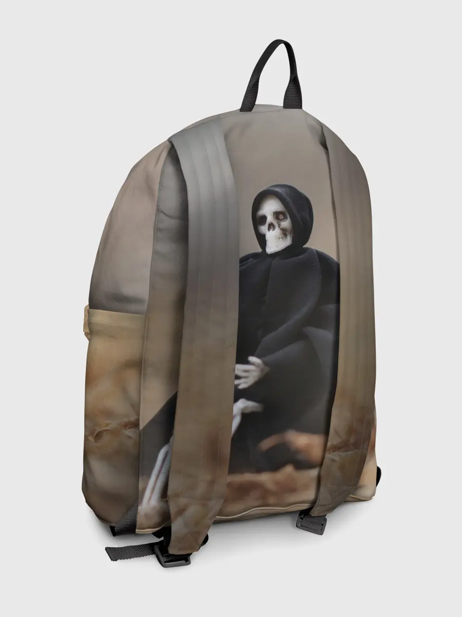 Рюкзак джинсовый / Сидячий Скелет