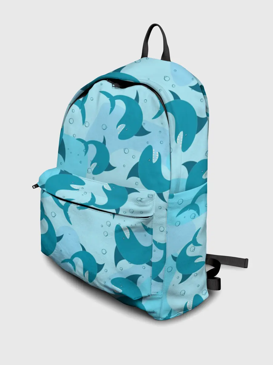 Рюкзак джинсовый / Акулы