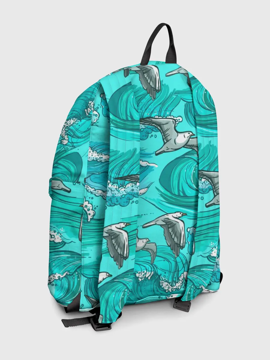 Рюкзак джинсовый / Чайки в море