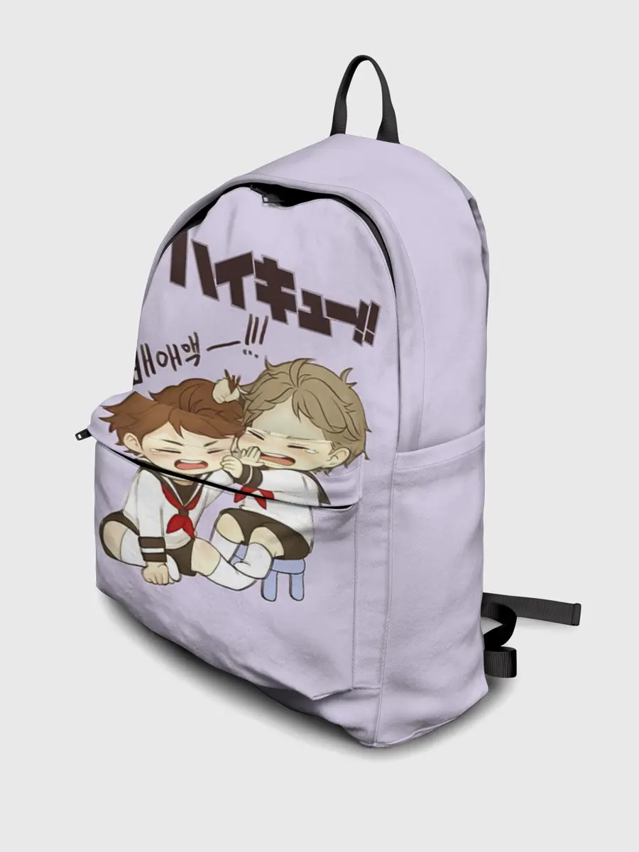 Рюкзак джинсовый / ВОЛЕЙБОЛ!! малыши дерутся