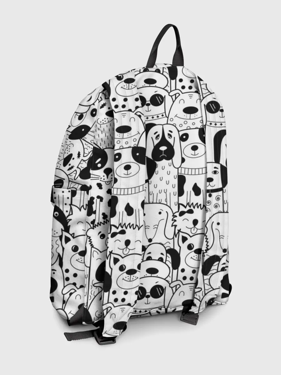 Рюкзак джинсовый / Собаки черно-белое