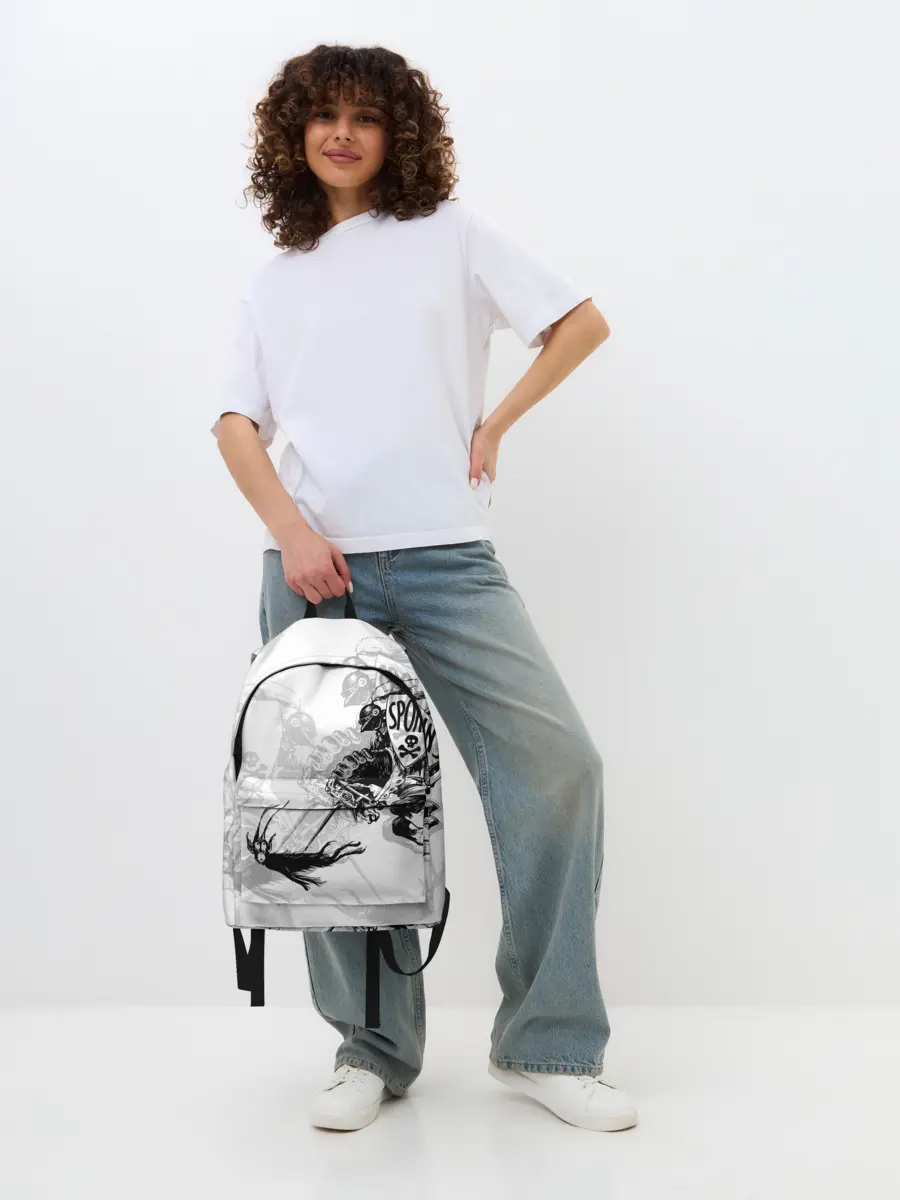 Рюкзак джинсовый / Всадник и чёрт