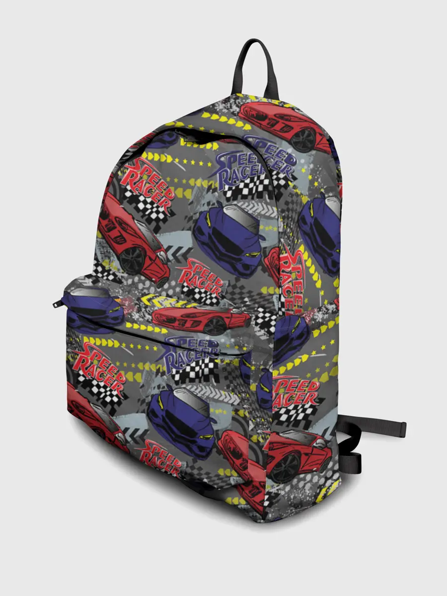 Рюкзак джинсовый / Гоночная машина