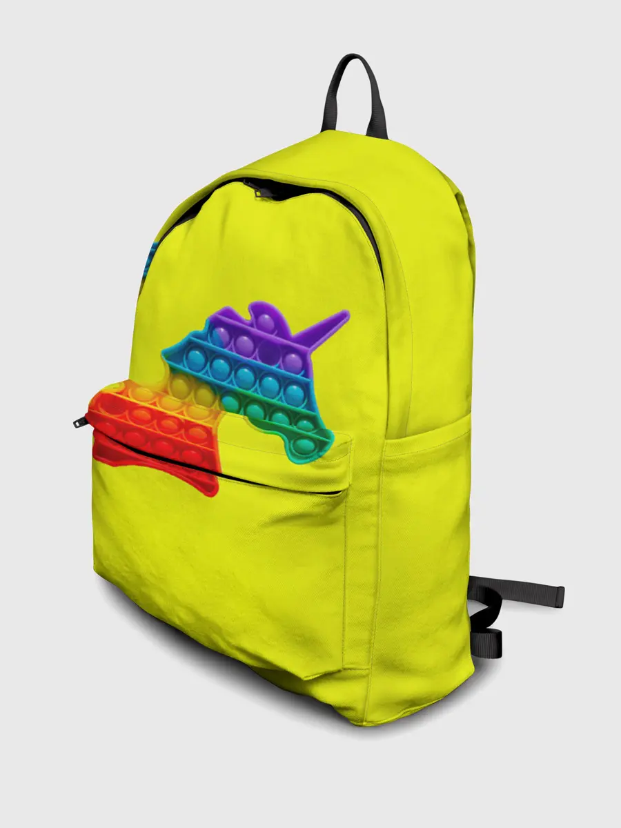 Рюкзак джинсовый / Pop It единорог радужный