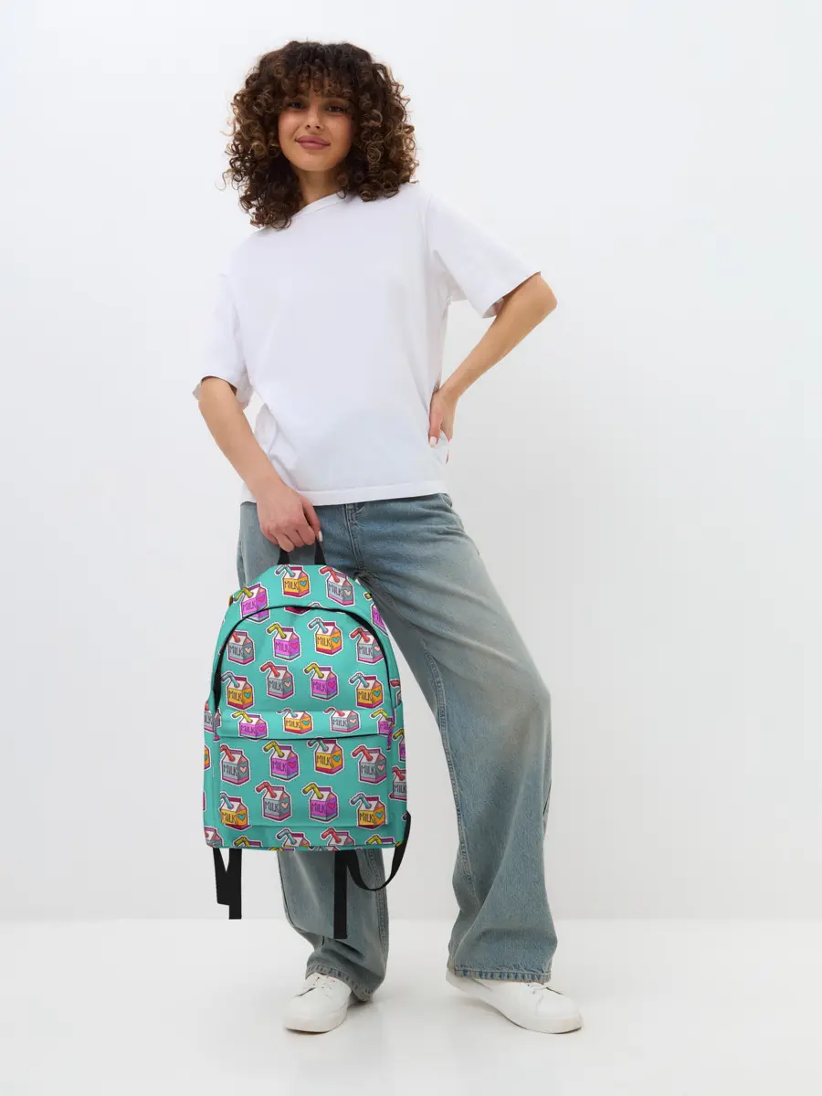 Рюкзак джинсовый / Коробки молока MILK