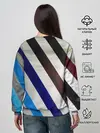 Женский свитшот / Косые линии полосы крупные