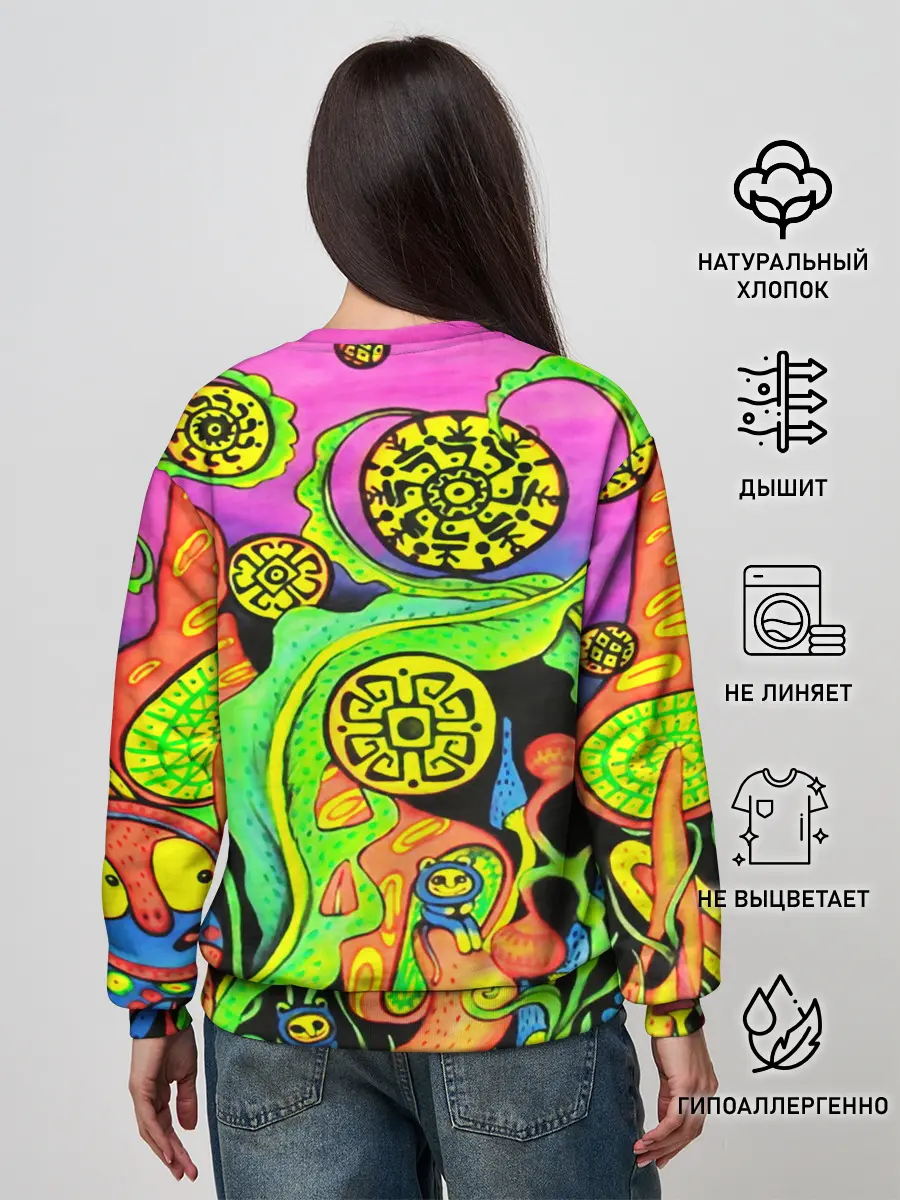 Женский свитшот / КИСЛОТА / КИСЛОТНЫЙ