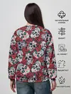 Женский свитшот / Тату черепа и розы
