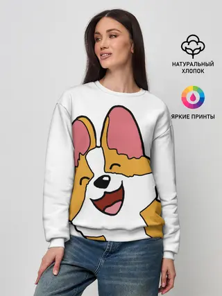 Женский свитшот / Счастливый песик