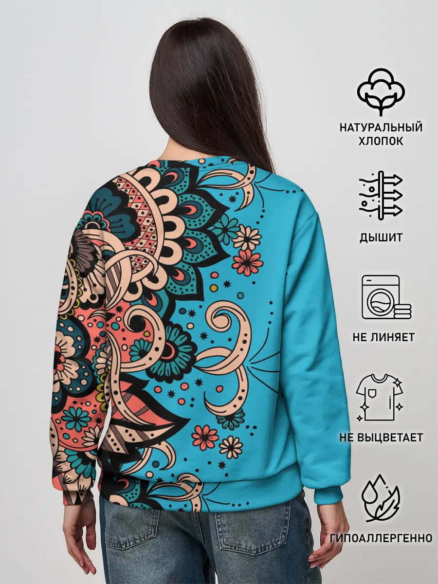 Женский свитшот / Цветочная фантазия
