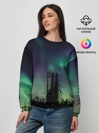 Женский свитшот / Северное сияние