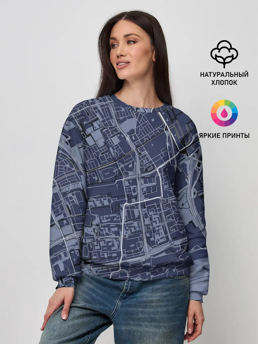 Женский свитшот / генплан города