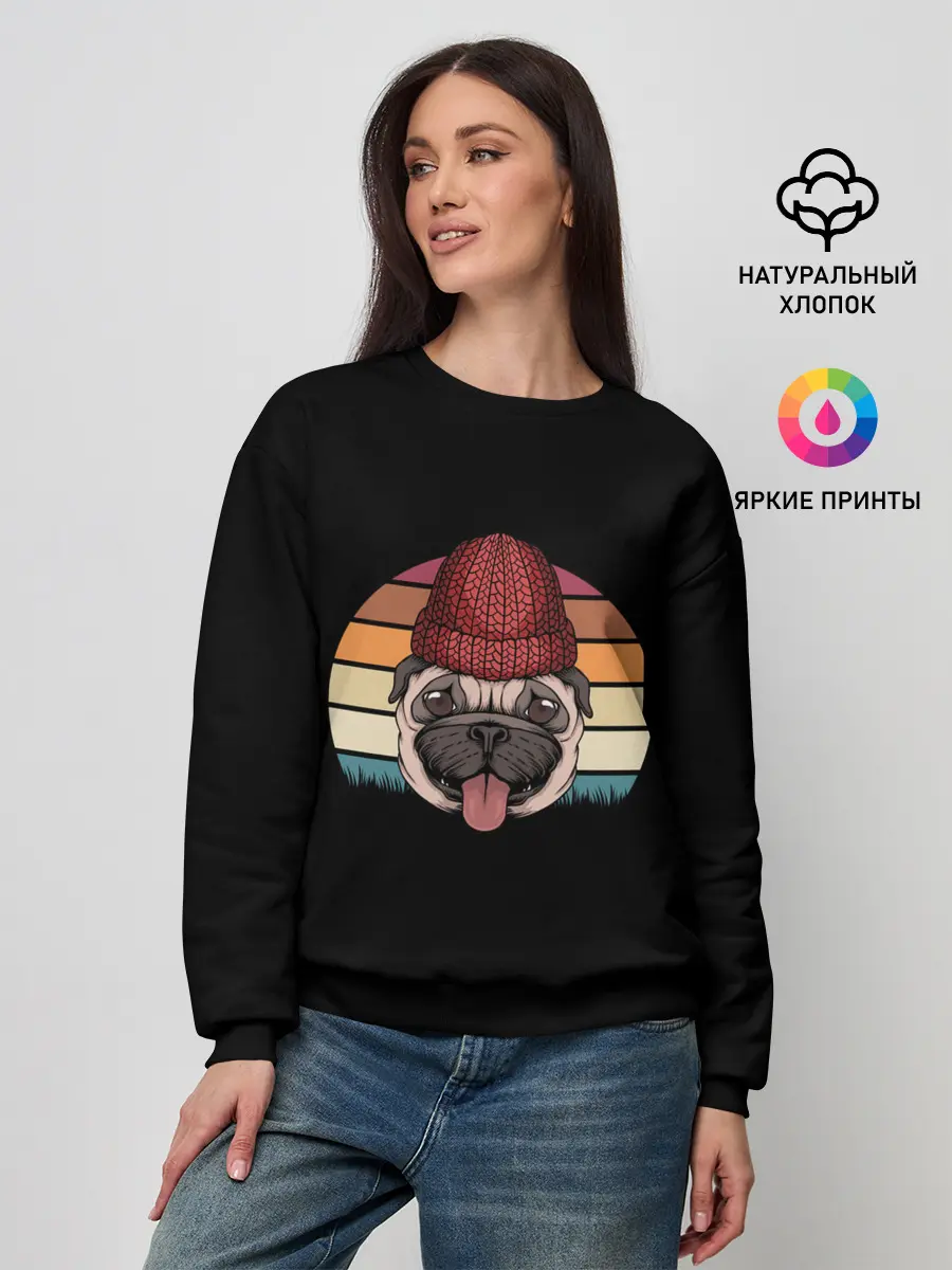 Женский свитшот / Mr. Мопс