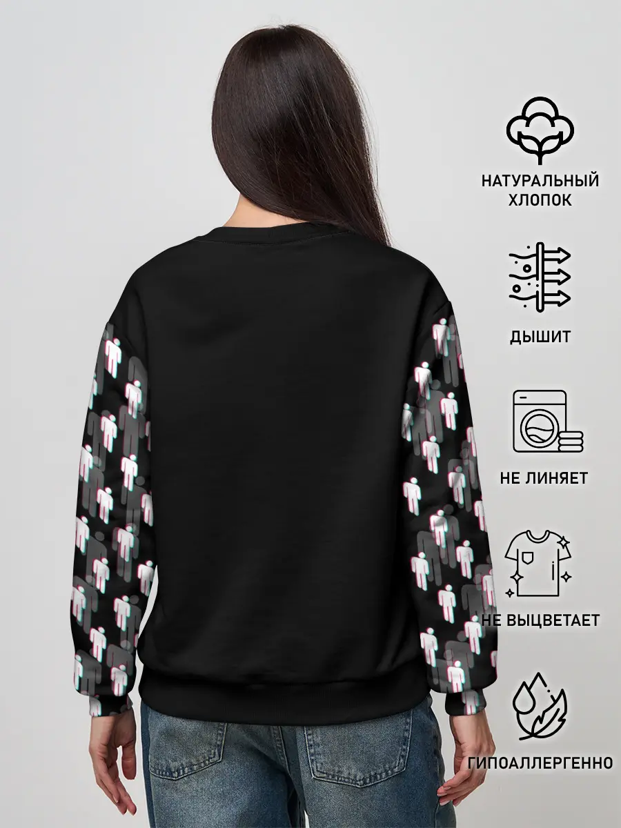 Женский свитшот / BILLIE EILISH GLITCH