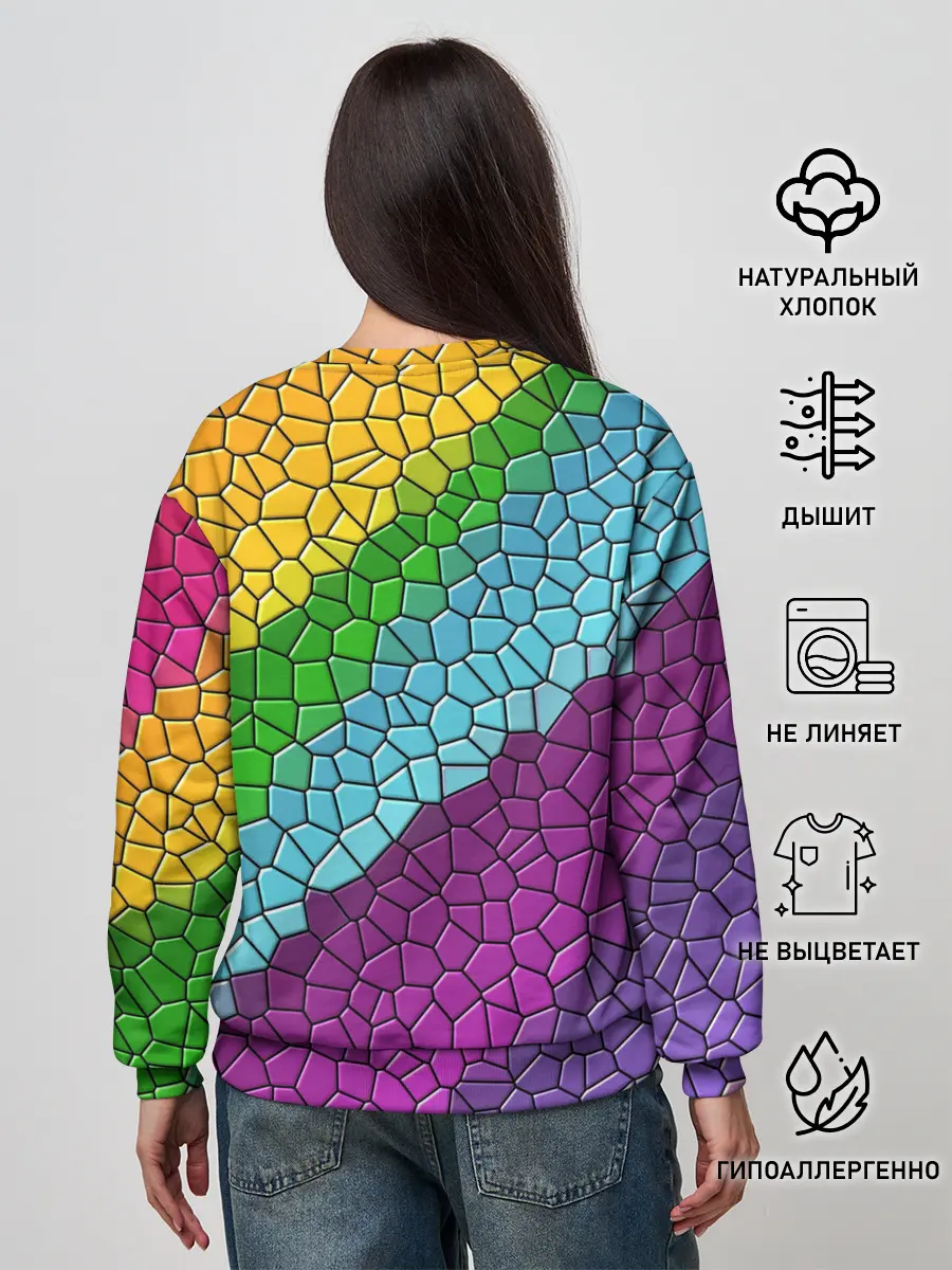 Женский свитшот / Яркая мозаика