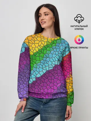 Женский свитшот / Яркая мозаика
