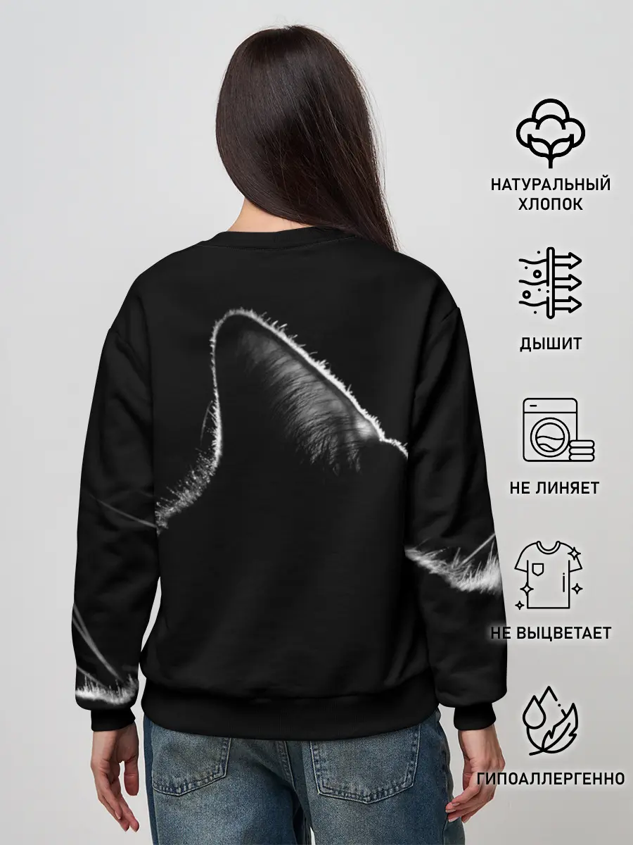 Женский свитшот / Чёрный кот