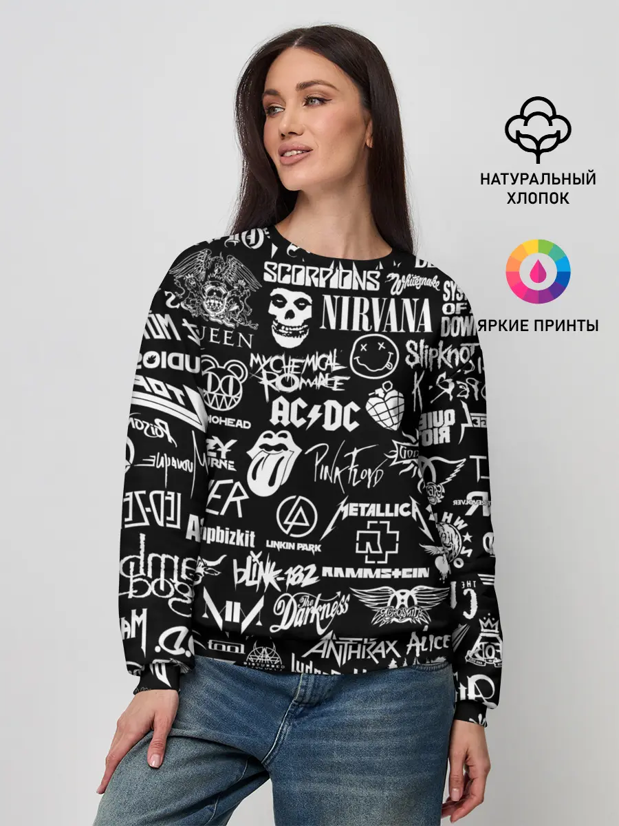 Женский свитшот / Рок Легенды | Всех времен