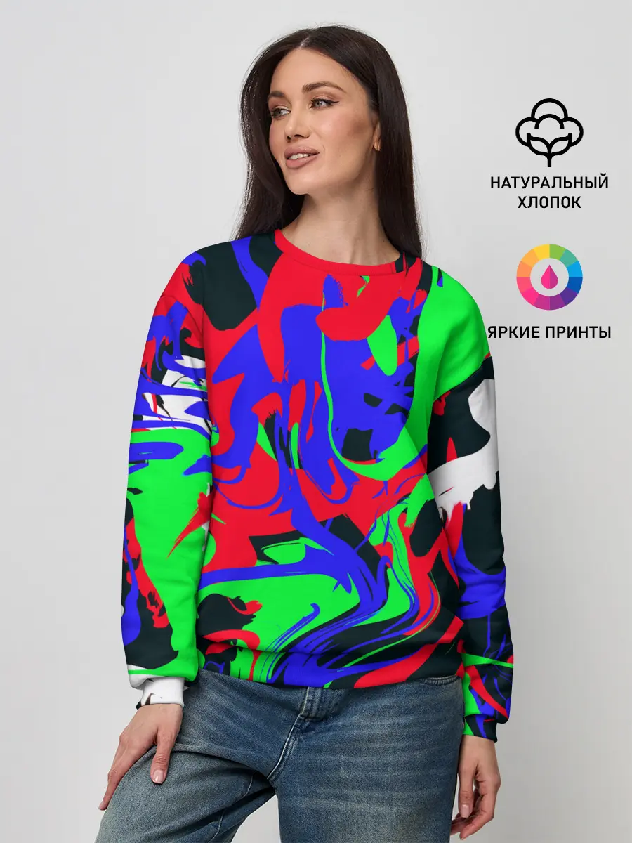 Женский свитшот / Абстрактные краски