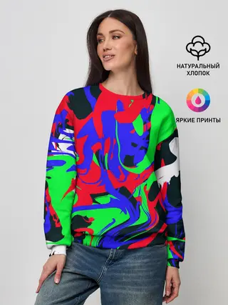 Женский свитшот / Абстрактные краски