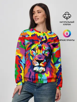 Женский свитшот / Лев Artistic Art