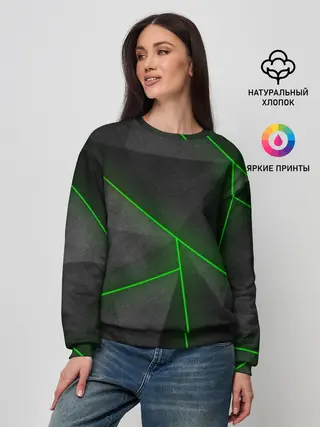 Женский свитшот / Неоновые линии
