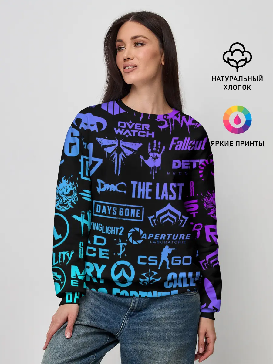 Женский свитшот / ЛОГОТИПЫ ИГР