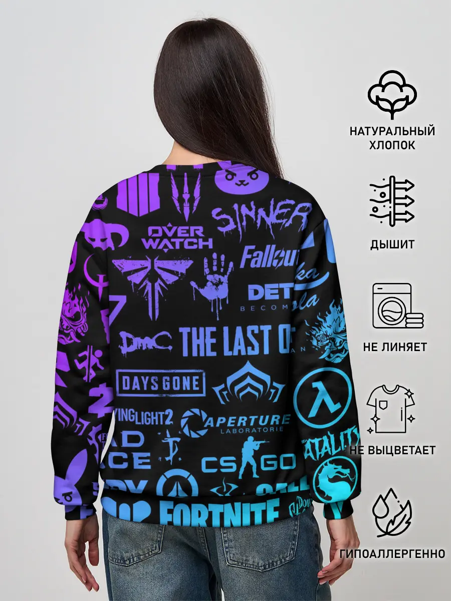 Женский свитшот / ЛОГОТИПЫ ИГР