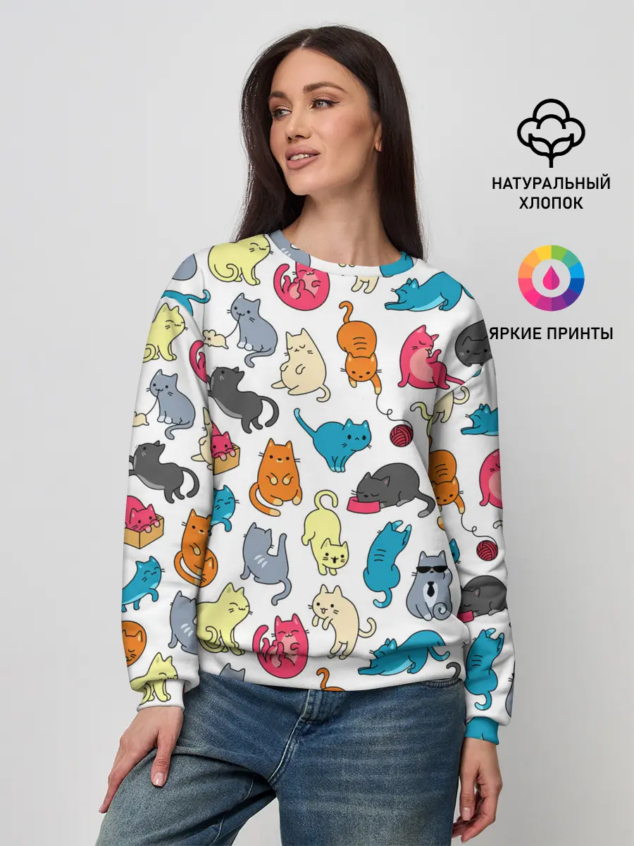 Женский свитшот / Кошачья стая