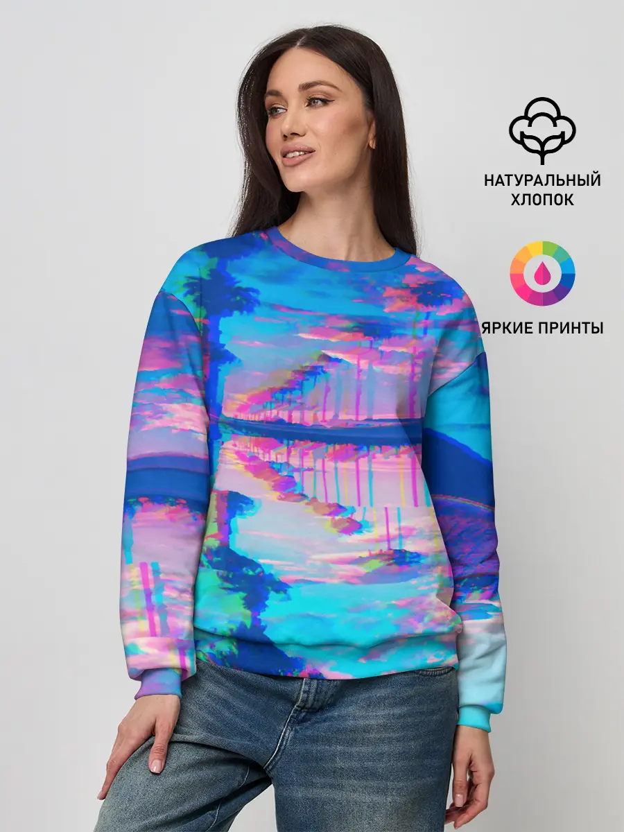 Женский свитшот / ГАВАЙИ ГЛИТЧ