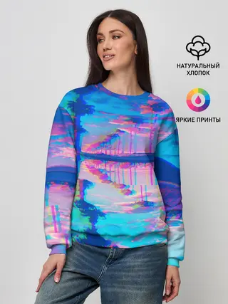 Женский свитшот / ГАВАЙИ ГЛИТЧ